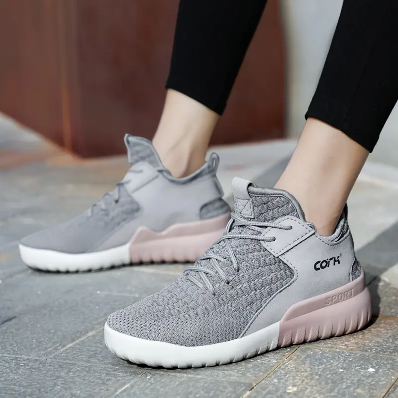 women flat bottom breathable sport shoes casual student running sneakers