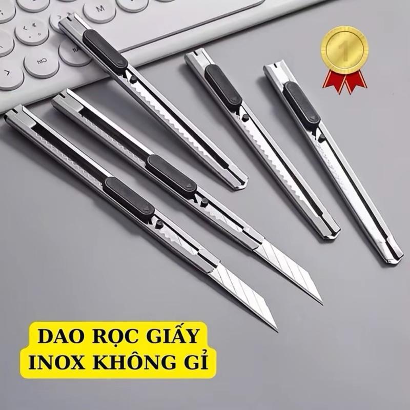 COMBO 10 Dao Rọc Giấy Kim Loại Thép Không Gỉ, Bền Đẹp, Tiện Ích