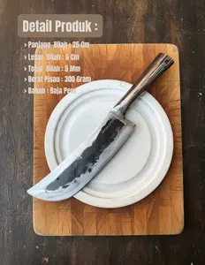 Pisau daging samsudin gagang besi untuk cacah daging dan tulang ayam dan ikan besar Kitchenware
