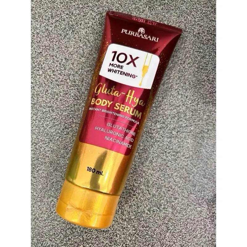 PURBASARI BODY SERUM GLUTA HYA  180 ML | INSTANT BRIGHTENING FORMULA | 10X MORE WHITENING