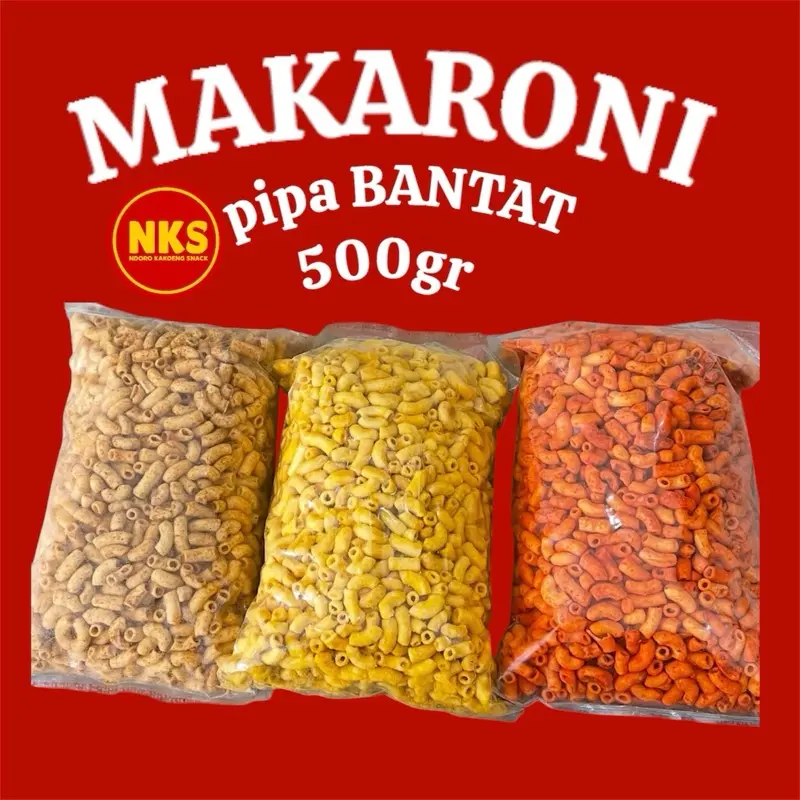 Makaroni Pipa Bantat NKS 500gr - Camilan Enak dan Favorit Keluarga - Snack