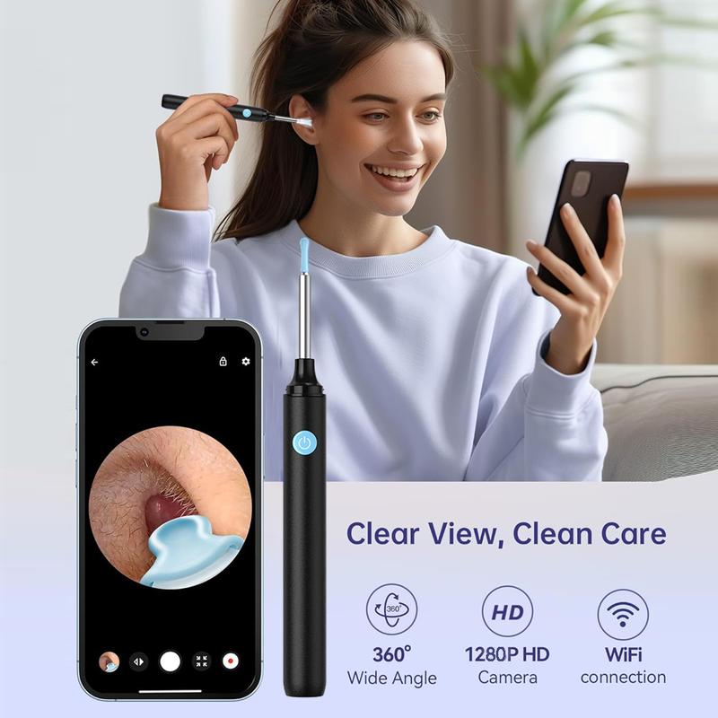 Smart Visual Ear Pick Safe Silicone Spoon Dual Lens WiFi Borescope ...