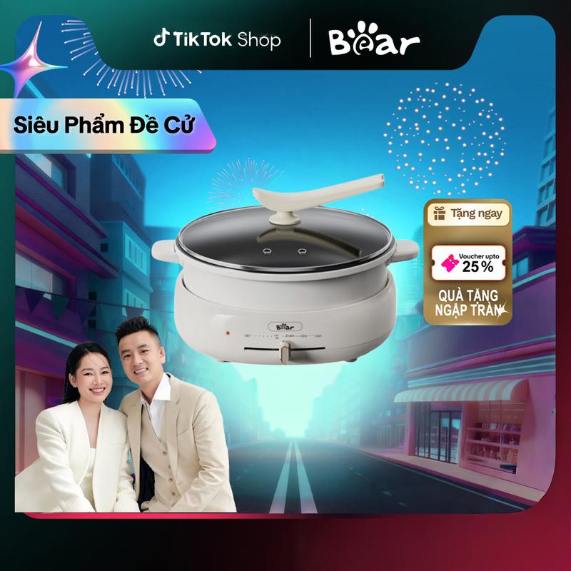   BearxQuyenLeo  Nồi Lẩu Điện Đa Năng Bear DHG-C40W2  HP-4H40D  Hàng Chính Hãng Bảo Hành 18 Tháng 