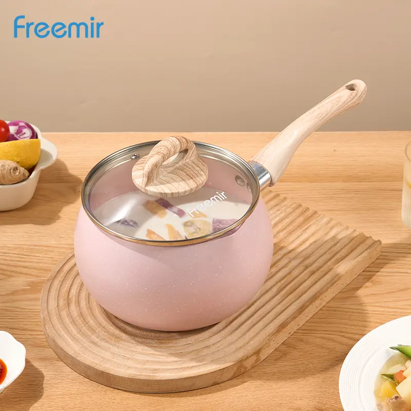 [SPECIAL LIVE] Panci MPASI Gemoy Panci Aladin 20/16 Cm Anti Lengket Tutup Kaca Cookware Beige Susu MPASI Rebus Alat Dapur Masak Gemoy Kitchenware 2