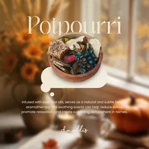 Potpourri - Pengharum Ruangan Aromaterapi - Bunga Kering - Hadiah yang Menenangkan - Minyak