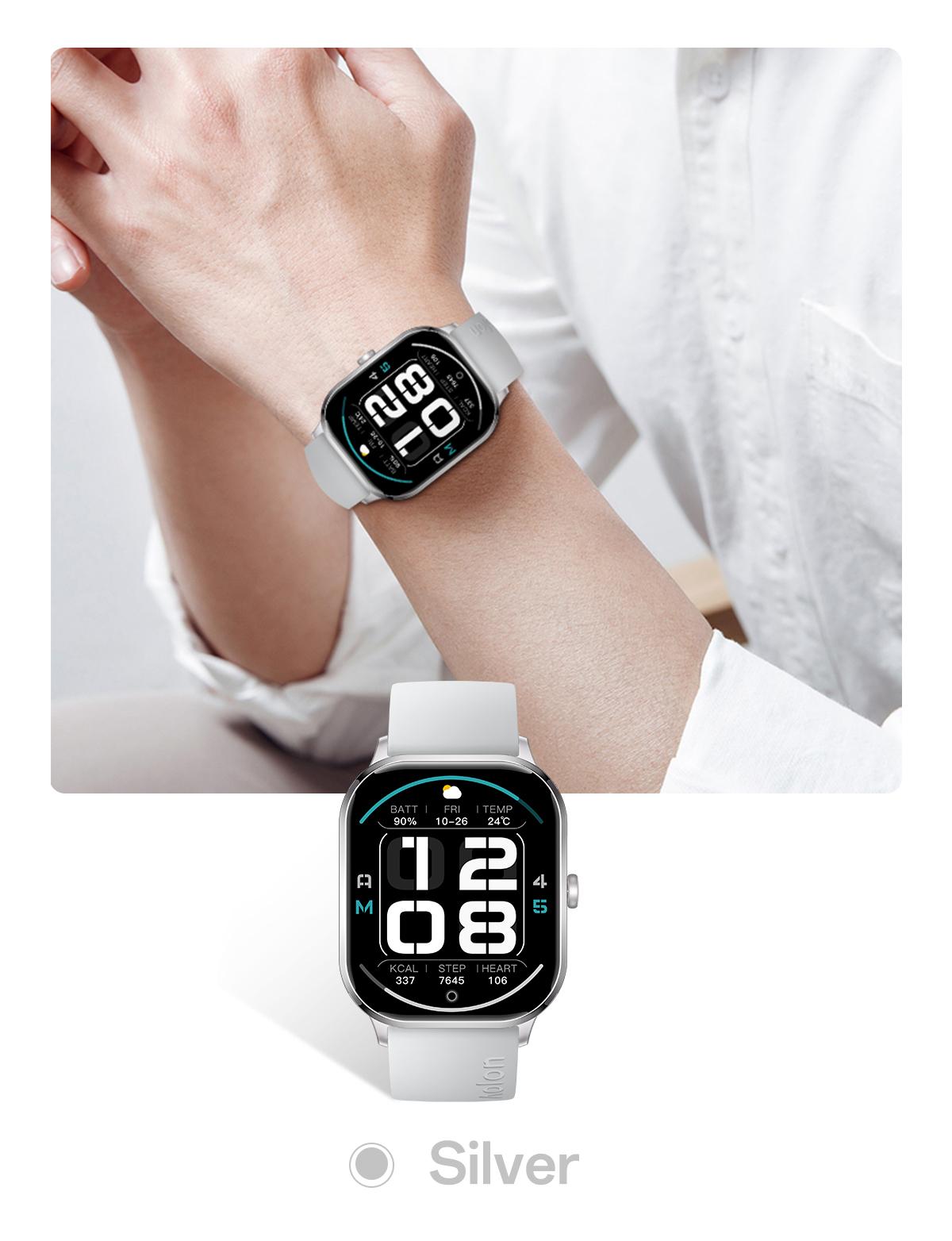 【24H ship】Huafit A2 Official Smartwatch Slim Terbaru | Balas Pesan Singkat Cepat |Monitor Emos| Layar Penuh IPS1.96'' | Super tipis 8.5mm | Tahan Air IP68 | 110+ Mode Olahraga | SpO2 & Detak Jantung 24 Jam |Smartwatch untuk Pria & Wanita Smart Watch Aolon