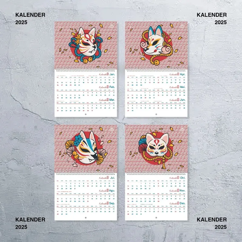 Kalender 2025 Kalender Aesthetic Kalender Dinding 4