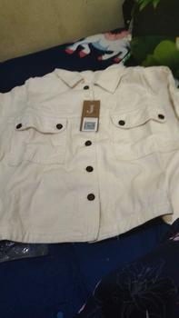 Product Review of JINISO Jaket Crop Jeans Oversize Pocket Khaki from a**i 0