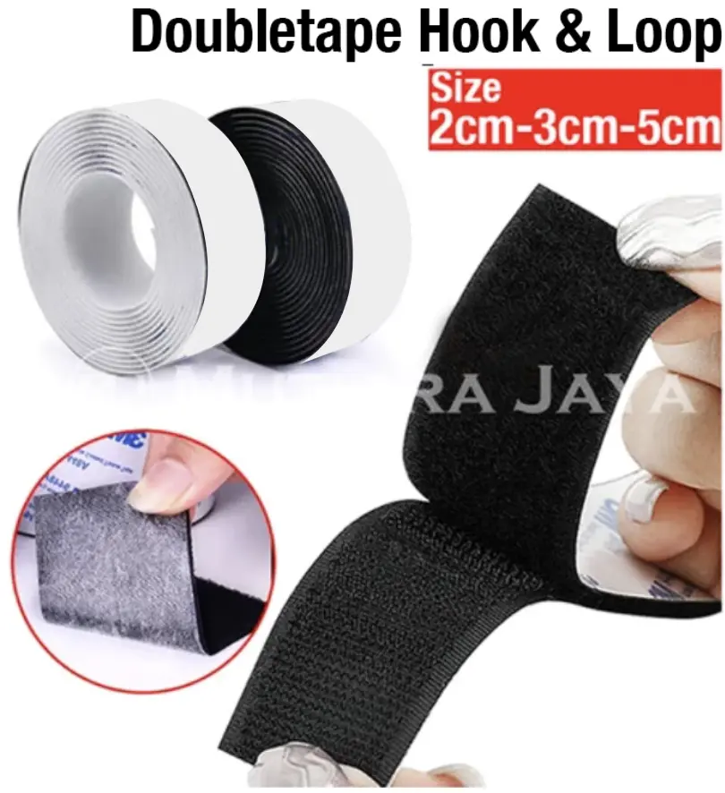 Double tape Velcro Doubletape Perekat Serbaguna lem Hook & Loop