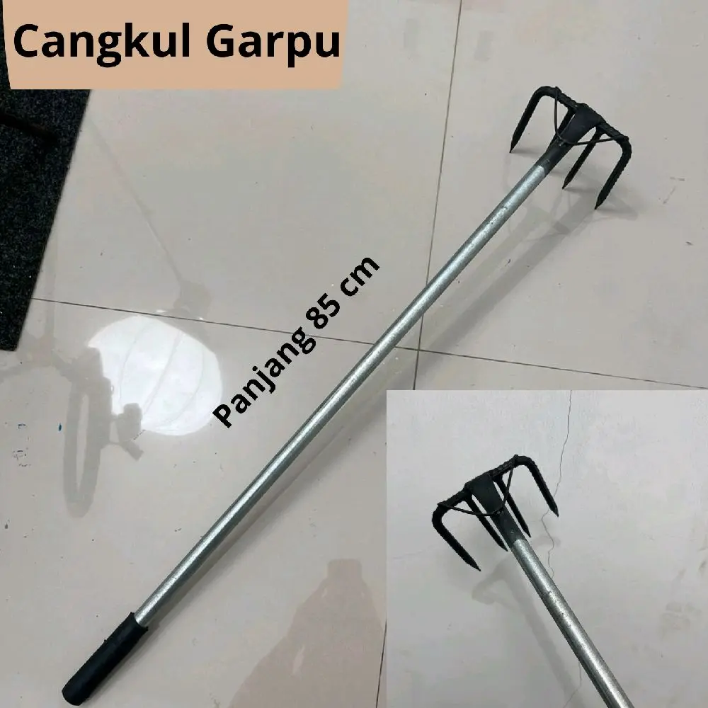 Garukan Sampah Serbaguna Cakar 4 Kaki – Lebar 14 cm | Gagang 85 cm Pegangan Karet
