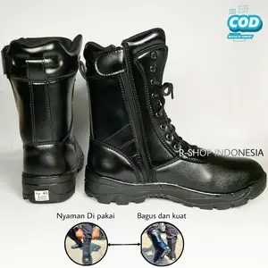 SEPATU PDL HITAM (DOP) SEPATU KANTOR PRIA Boots Shoes Sepatu PDL Tni Polri Security Satpam