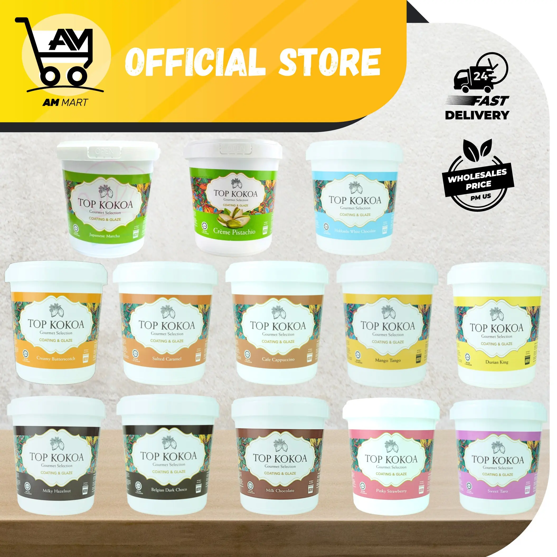 Top Kokoa Coating & Glaze Decoration Glaze Ganache [BUKAN REPACK] #1kg (HALAL)