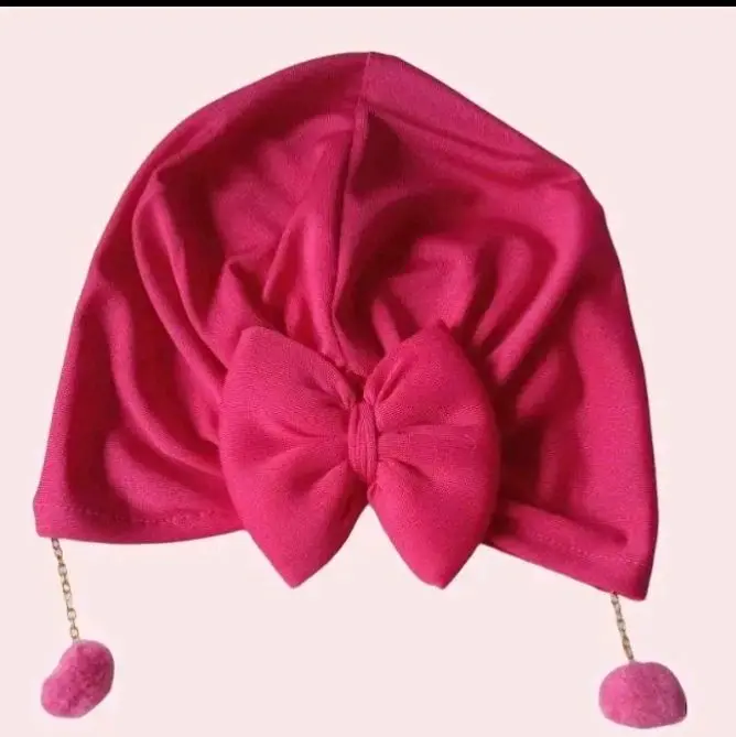 Turban Pita Anting/turban bayi pita anting Terlucu topi perempuan 6–12 2