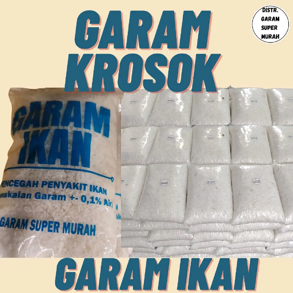 GARAM KASAR 2KG - GARAM IKAN - GARAM KROSOK - GARAM KRISTAL - NATURAL PUTIH BERSIH - GSM KASAR 2KG1