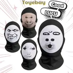 Topeng Ugly Face Lucu Masker Ekspresi Wajah Abstrak Unik Kreatif Buff Masker Motif Meme Lucu Fullprinting