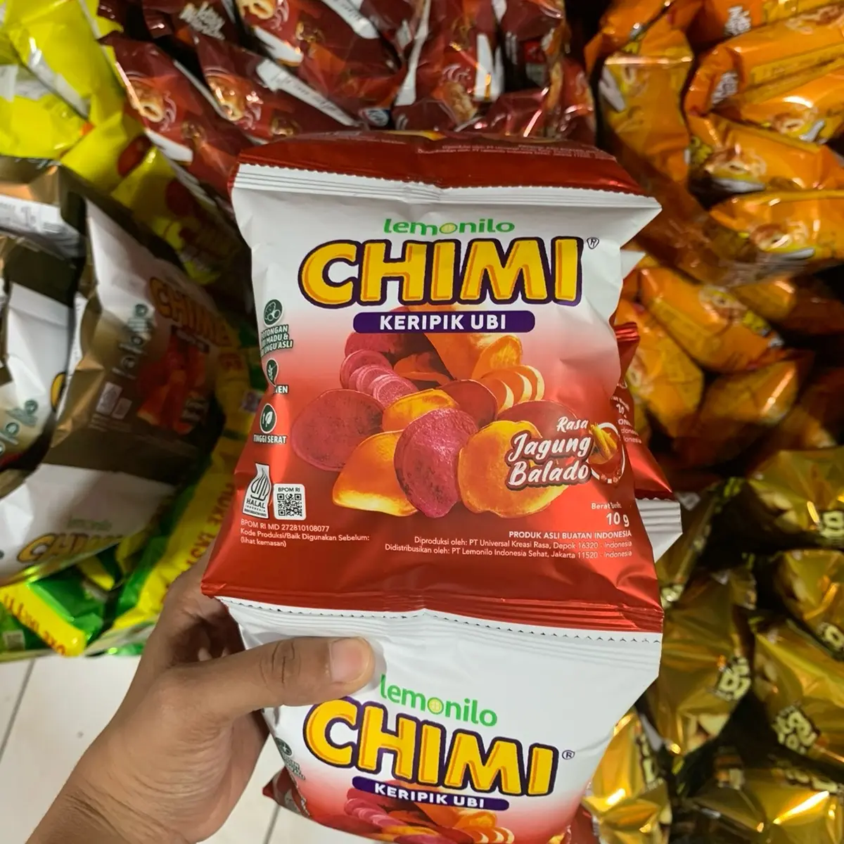 LEMONILO Chimi Kripik Ubi isi 10 pcs per Renceng