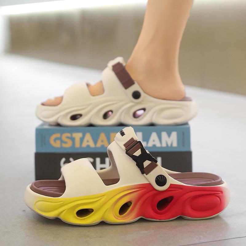 Product Introduction of Upgrade Your Comfort! Men's "Stepping on Poop" Outdoor Sandals: Summer Anti-Slip Two-Wear Sports Casual Thick-Soled Beach Slippers sandal men 26