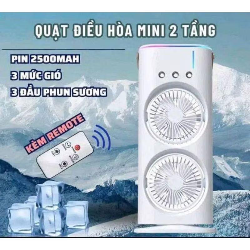 Product Introduction of Quạt phun sương 2 tầng tích điện chính hãng mẫu mới có điều khiển, điều hòa hơi nước mini 0