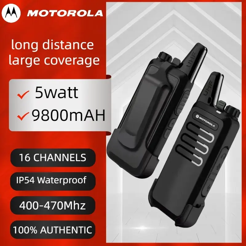HT Mini Walkie Talkie VOX hands-free operation [beli satu gratis satu] Jarak jauh 10KM Two-way radio Baterai 9800mAh siaga 7 hari 400-470MHz UHF