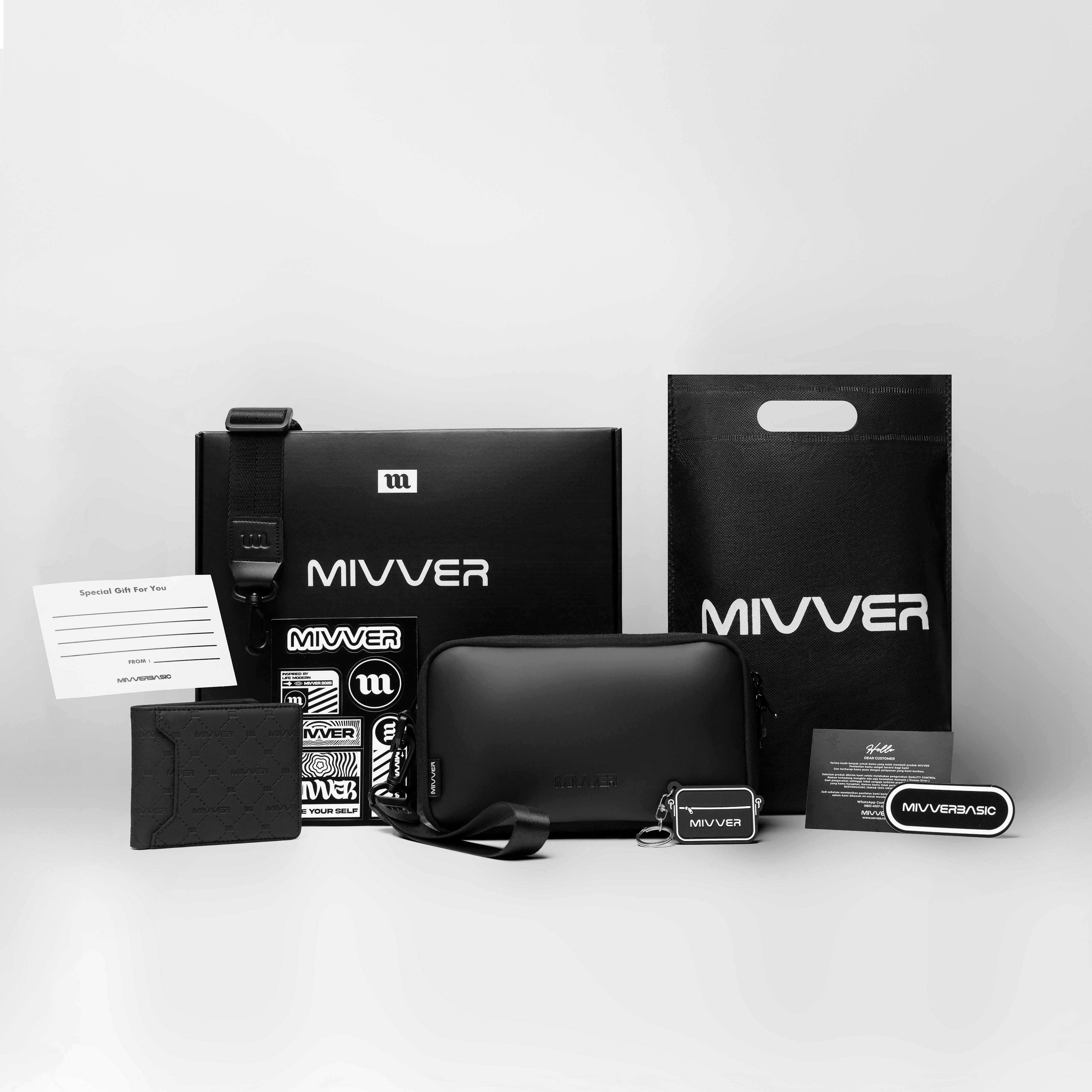 MIVVER | NOURIS Exclusive Clucth Tas Tangan Pria Hand Bag Tas Selempang Pria Waterproof Hitam