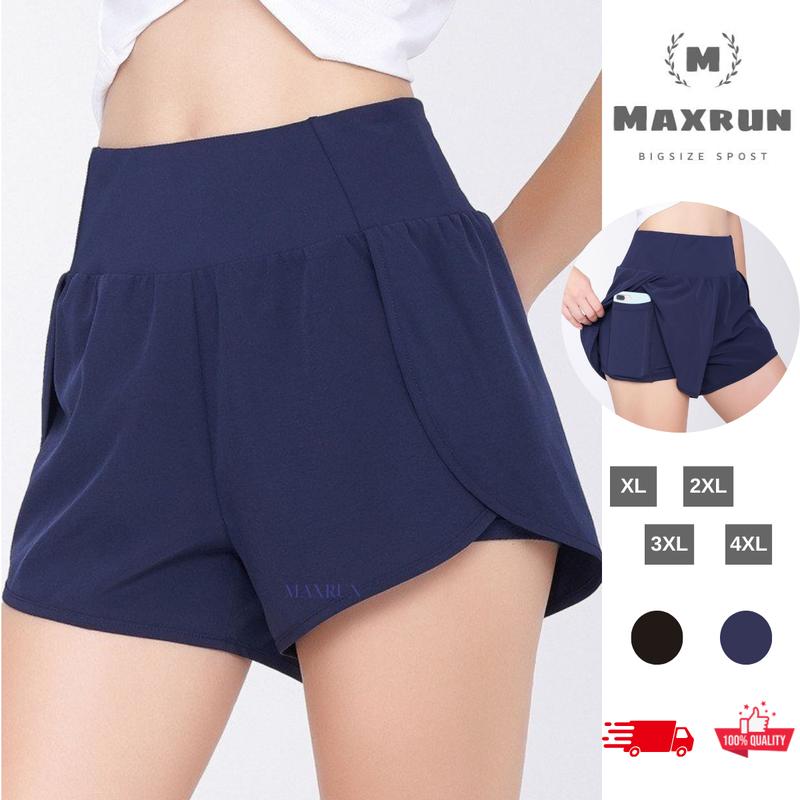  Quần đùi bigsize tập gym thể thao 2 lớp nữ có lớp lót bảo hộ đến 100kg plus size 