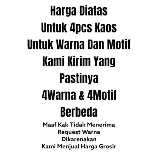 Product Introduction of Kaos Branded Berkualitas,4 Pcs 100 Ribu  Model Terbaru, Cocok untuk Pria dan Wanita Dewasa - T-Shirt 13