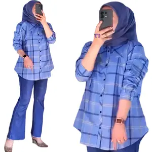 GERAI WINARTI BLOUSE KEMEJA ATASAN WANITA KANTOR BIGSIZE JUMBO LD 120 Baju Katun