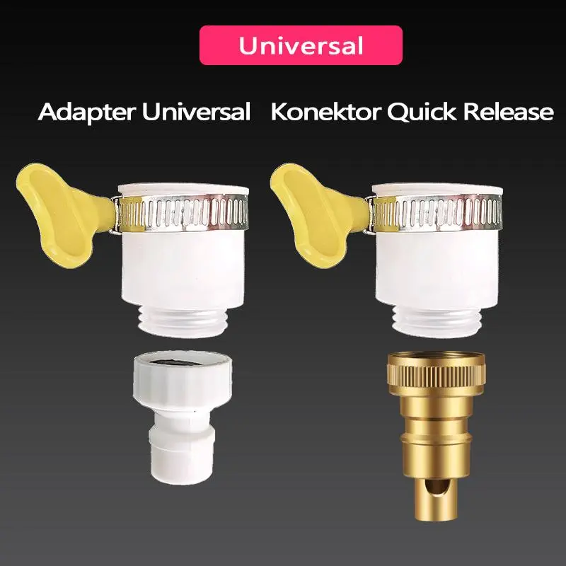 Adapter Keran Universal, Pencegah Cipratan Air untuk Dapur - Pemanjang & Percabangan Keran Air