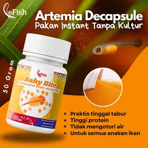 Artemia Decapsule BABY BITE lefish - Artemia Instant Tanpa Cangkang Artemia Tanpa Kultur Pakan Burayak