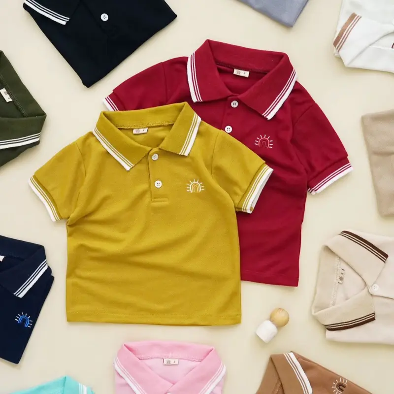 ZANE TOP Kaos Polo Kerah Katun Anak Cowo Cewe OOTD Pakaian Fashion 0