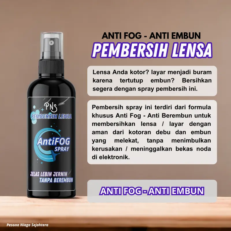 Pembersih Lensa Anti Fog Anti Embun Bersih/ Spray Pembersih Kaca Anti Air Embun Uap Serbaguna 1