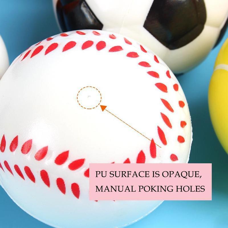 Product Introduction of Bóng Rổ Bóng Chày Bóng Đá Tennis Bóp Tập Thể Dục Squuze Đàn Hồi Mềm Mại Căng Thẳng Đồ Chơi Bóng Xốp PU Nhỏ Cho Bé Và Trẻ Em 6Cm 32