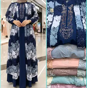 Dress Abiyani Double Layer Krancang Premium By Devitafashion Wanita Muslim