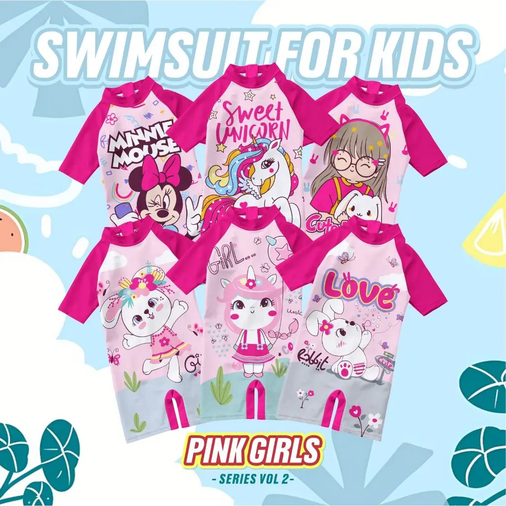 Baju Renang Anak Cewek Karakter Swimsuit Terbaru