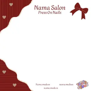 [ISI 10 PCS] Alas Press On Nails Custom Printing Kertas Press On Nails Dudukan Nail Art Alas Nail Art