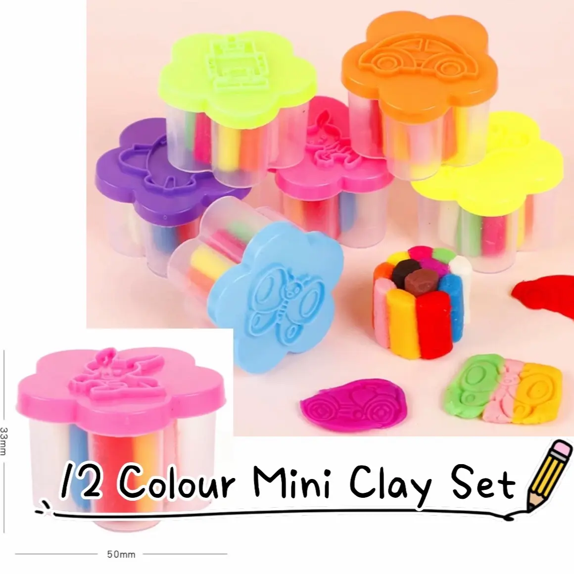 [SG Stock] 12 Colour Mini Clay Set Birthday Goodie Bag