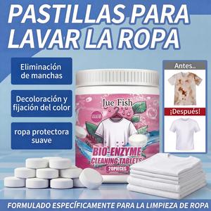Pastillas Efervescentes Quitamanchas BioEnzimas Potentes para Ropa Blanca y ColorElimina Manchas Amarillas y Moho
