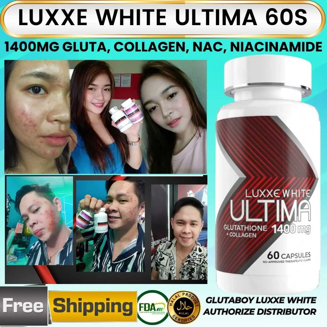 FRONTROW ] LUXXE WHITE ULTIMA 30s(REPACK) 1400MG GLUTATHIONE WITH COLLAGEN  AND NIACINAMIDE BENEFITS PAMPAPUTI ORAL SUNBLOCK
