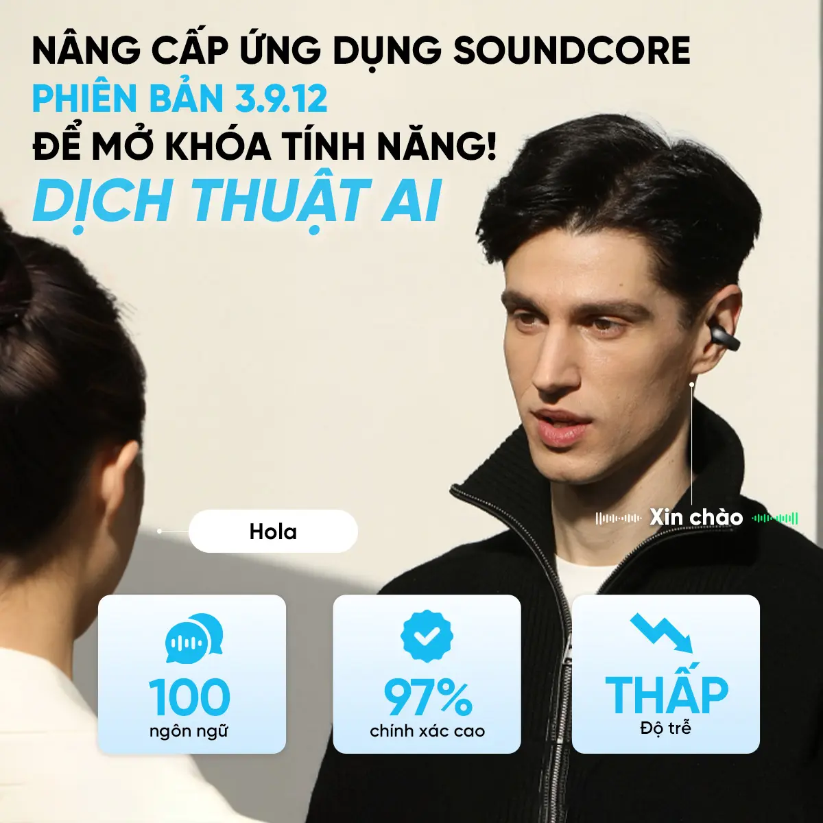 Tai nghe bluetooth Soundcore P40i | Chống ồn chủ động ANC | Pin trâu| Dịch thuật AI trên App | Đàm thoại vượt trội- Tai nghe không dây headphone chụp tai- Bảo hành 18 tháng- Hàng chính hãng | BigBuy360 - bigbuy360.vn