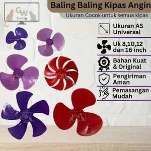 Baling Baling Kipas Angin Ori Sparepart Kipas Angin Universal Bahan Awet 8 in/ 10 in/ 12 in/ 16 in