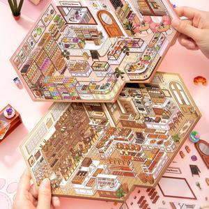 装飾ステッカー5枚セット DIY スクラップブック 手帳デコ用 誕生日 イベントギフト向け クラフト用品