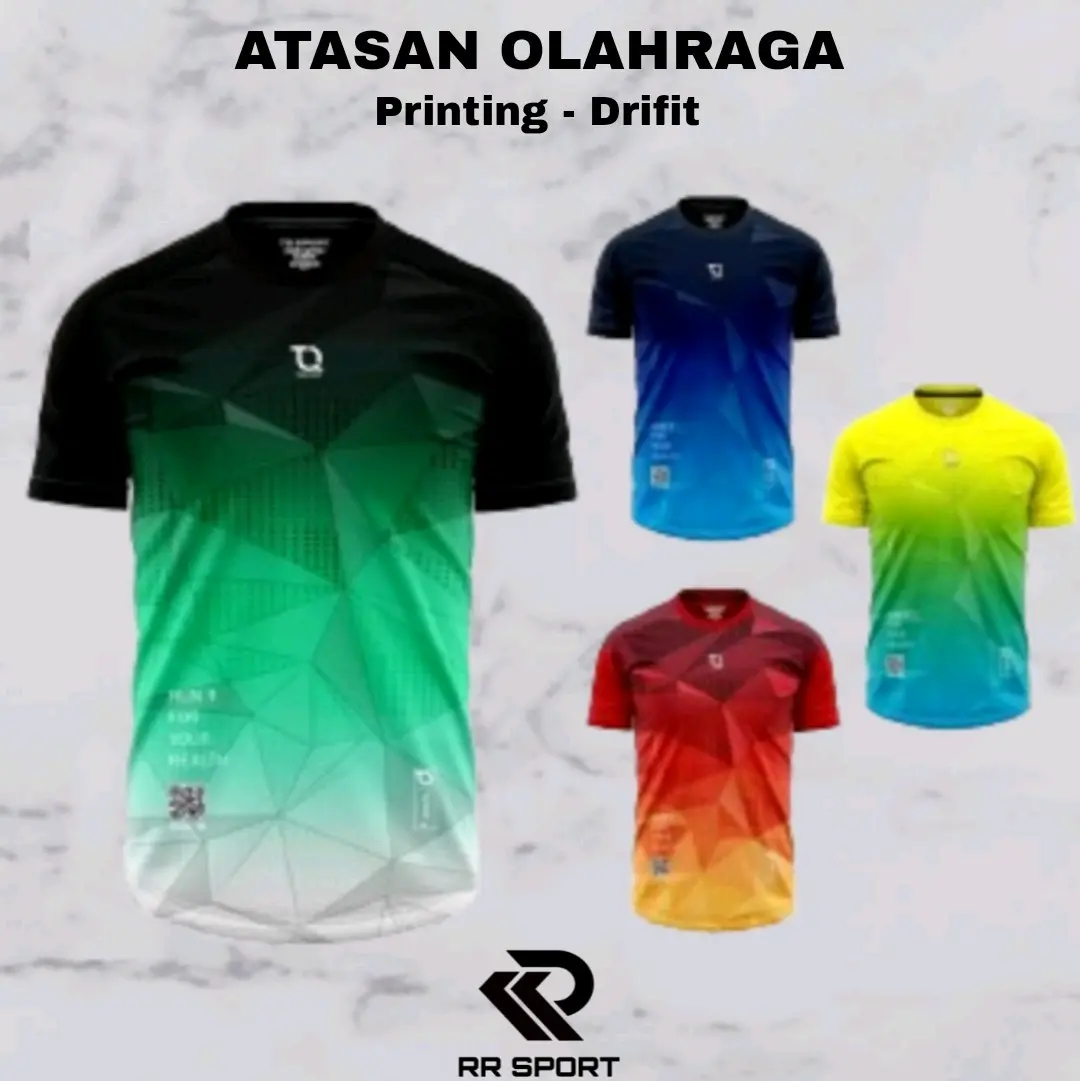 Jersey running unisex Atasan olahraga pria wanita kaos sport printing badminton lari joging sepak bola futsal volley kaos olahraga cowok cewek diamond