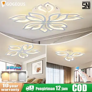 GOGEOUS Lampu Hias Plafon Simple Modern LED 3 Warna Lampu Plafon Ruang Tamu Minimalis Kamar Tidur Lampu Langit-langit COD