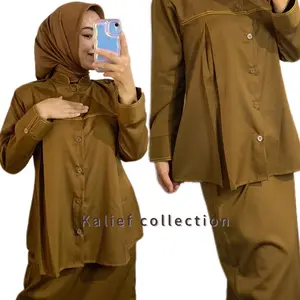 Baju Stelan PDH khaki tua wanita Baju hamil pns Baju hamil