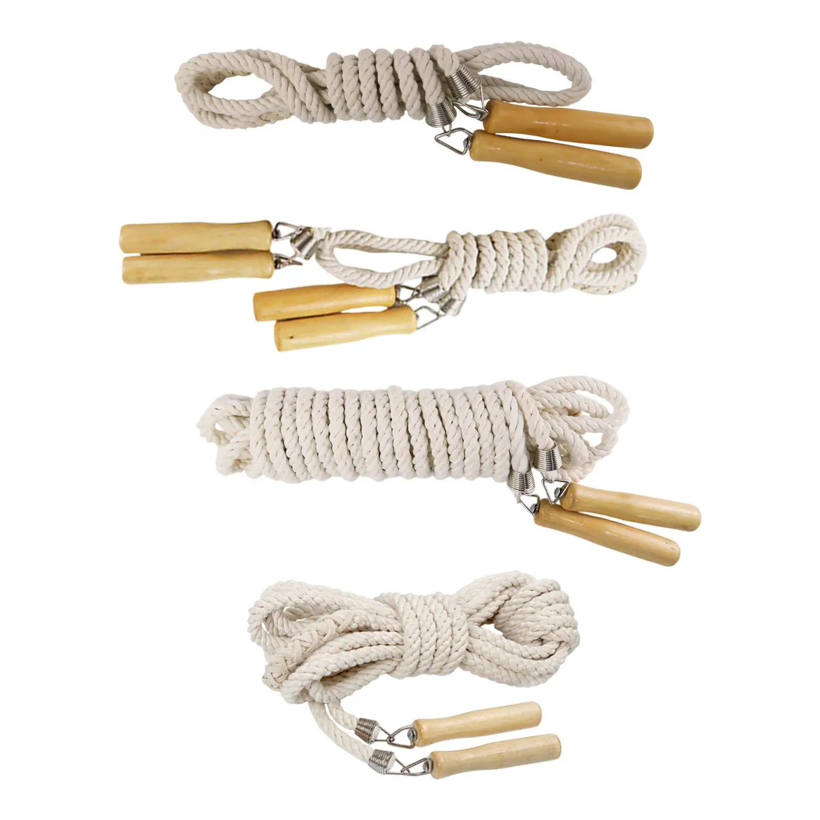 Skipping Rope for Adults Children Long Jump Rope with Wooden Handle for Fitness Exercise Team Group Home Gym Outdoor Activity