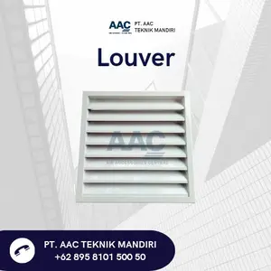 louver grille exhaust AC ventilasi UK dalam 45 x 45 warna putih