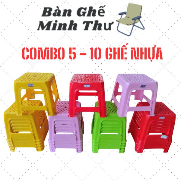 COMBO 5 - 10 ghế nhựa vỉa hè nhựa Duy Tân