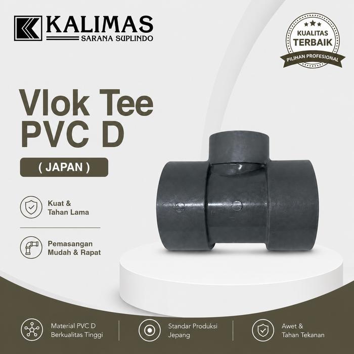 Gambar Vlok Tee PVC D (JAPAN) d. 4" x 2" | Sambungan Pipa PVC dari kalimas.online Kota Administrasi Jakarta Pusat Tokopedia