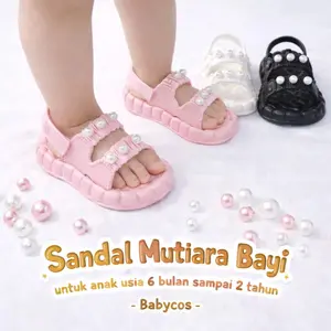 PROMO 4.4 - LOLITA Sandal Anak Perempuan Model Korea 18-29 Usia 6 Bulan - 5 Tahun Bahan Karet Lentur Anti Air Lebaran 2024