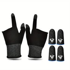 Guantes para juegos ultra delgados y transpirables con compatibilidad con pantalla táctil y mangas para los pulgares - Ideales para dispositivos móviles y iPads